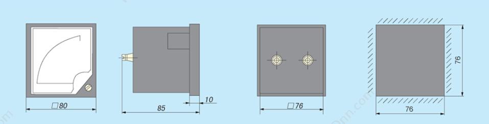 正泰 6L2-A 300/5A 安装式  次级电流：5A 表盘尺寸：80mm 交流电压表