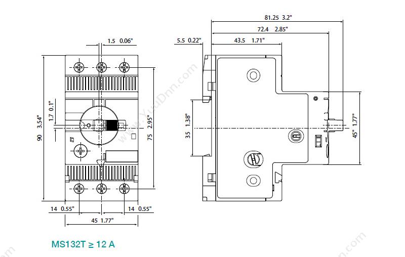 ABB MS116-0.63 电机保护断路器