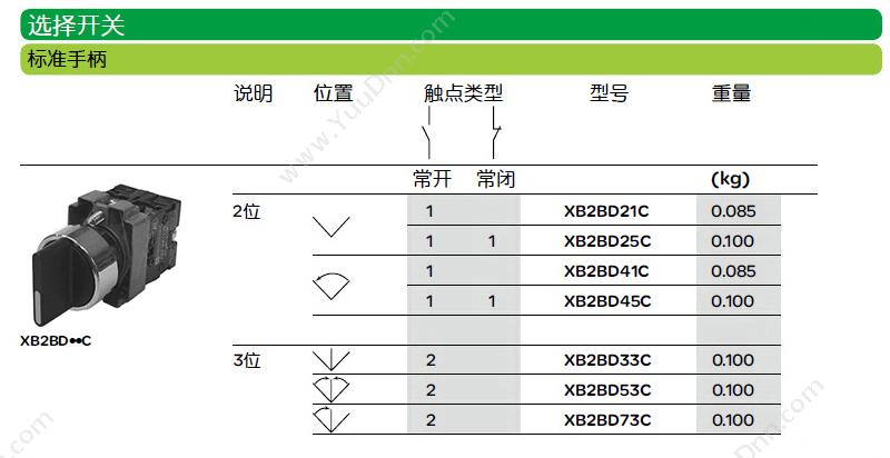 施耐德 Schneider XB2BL4322C XB2 凸 （ZB2BZ102C+ZB2BL432C） 凸头按钮