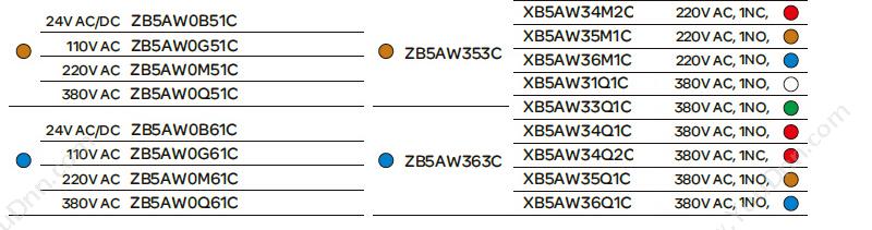 施耐德 Schneider XB5AS542C 红色蘑菇急停 转动复位 1NC（ZB5AZ102C+ZB5AS54C） 蘑菇头按钮