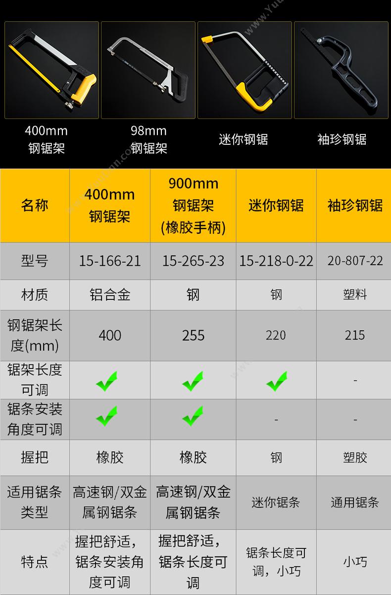 史丹利 Stanley 15-265-23 钢锯架(橡胶手柄) 255mm 其他管道工具