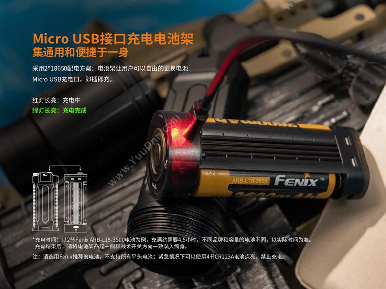 菲尼克斯 Fenix TK35UE STB  旗舰版超高亮多功能USB充电 3200流明 黑色 一支 单支，需购买Fenix电池 防水手电筒