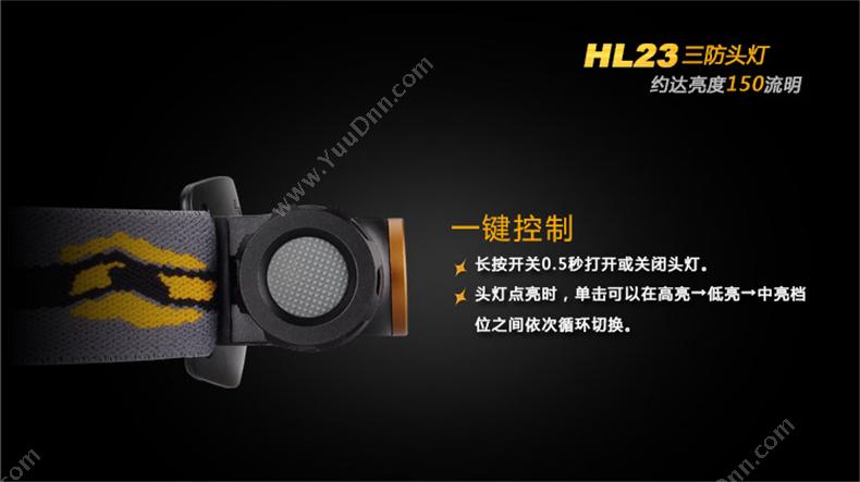 菲尼克斯 Fenix HL23 STB  三防头灯AA电池便携 150流明 灰色 一套 套装 工作头灯