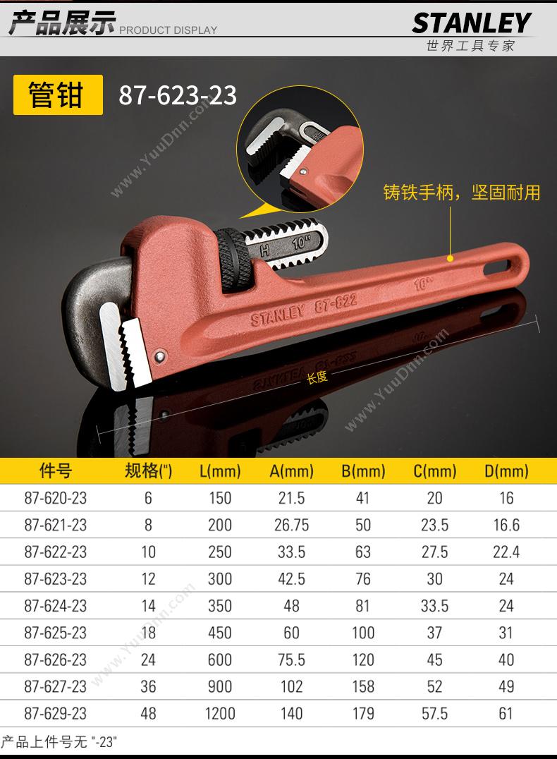 史丹利 Stanley 87-625-23 管钳