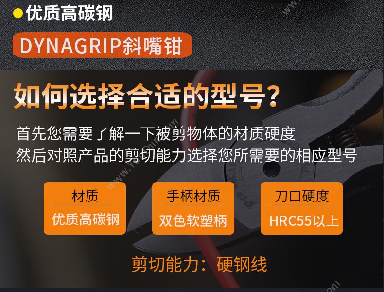 史丹利 Stanley 84-412-23 双色柄 斜嘴钳