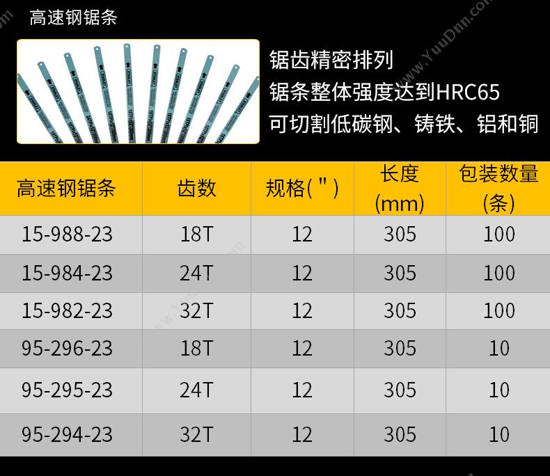 史丹利 Stanley 95-296-23 18齿高速钢锯条(x10)  10根/盒 锯/锯条