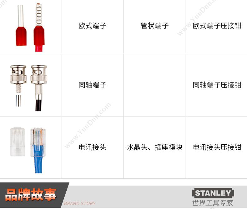 史丹利 Stanley 84-847-22 A系列欧式端子 压接钳