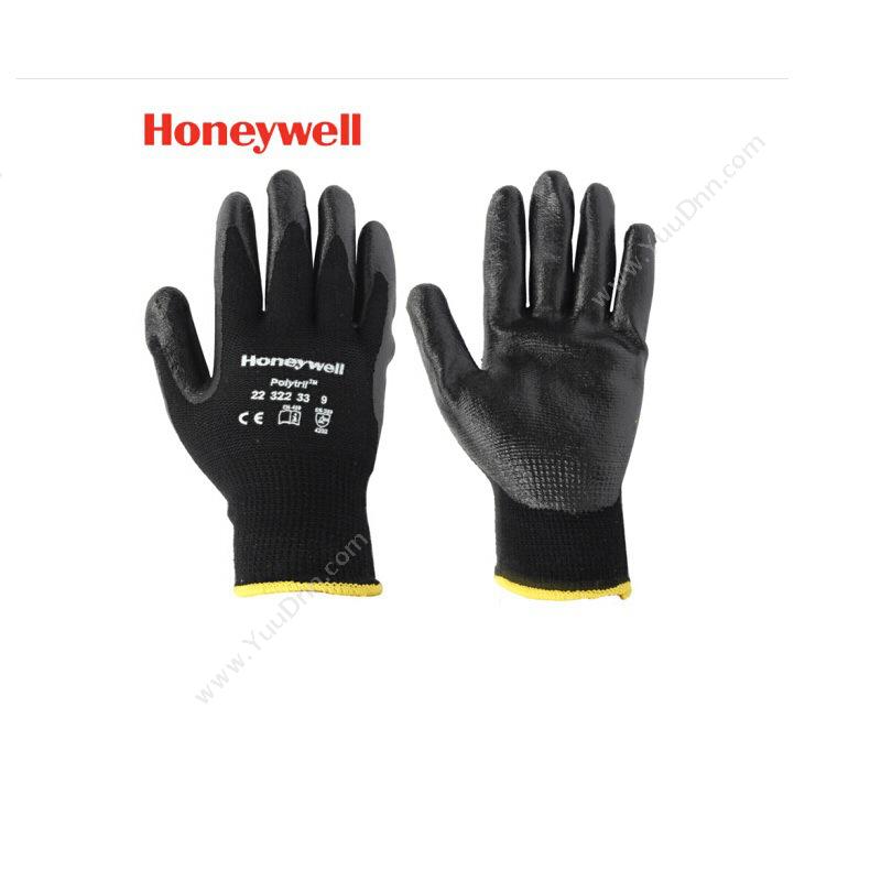 霍尼劳保 Honeywell2232233CN 丁腈涂层耐油防割防滑工作手套 10码 （黑） 10副/包涂层手套