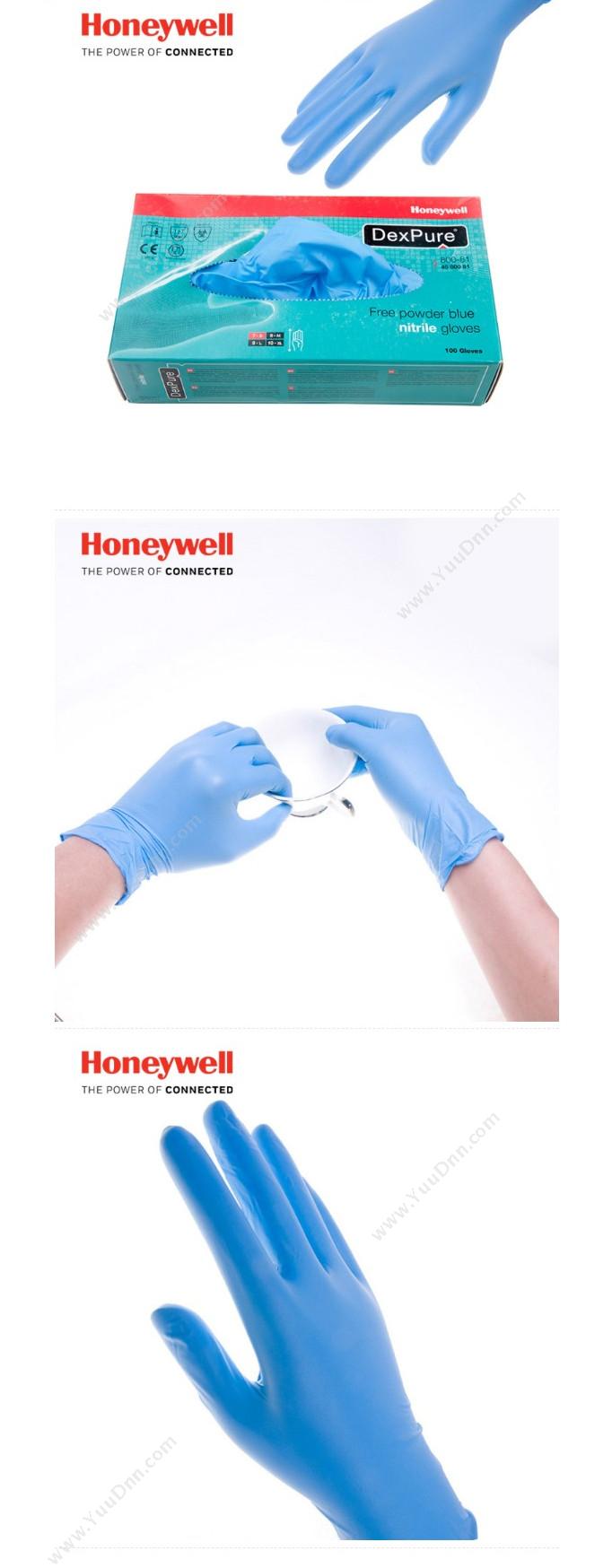霍尼韦尔 Honeywell 4580081 丁腈 XL码 （蓝）100只/盒 一次性手套