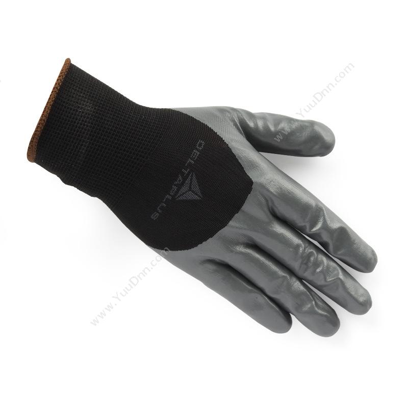 代尔塔 Delta201718 舒适型丁腈3/4涂层操作手套 VE713/9 （黑） 10副/打普通手套