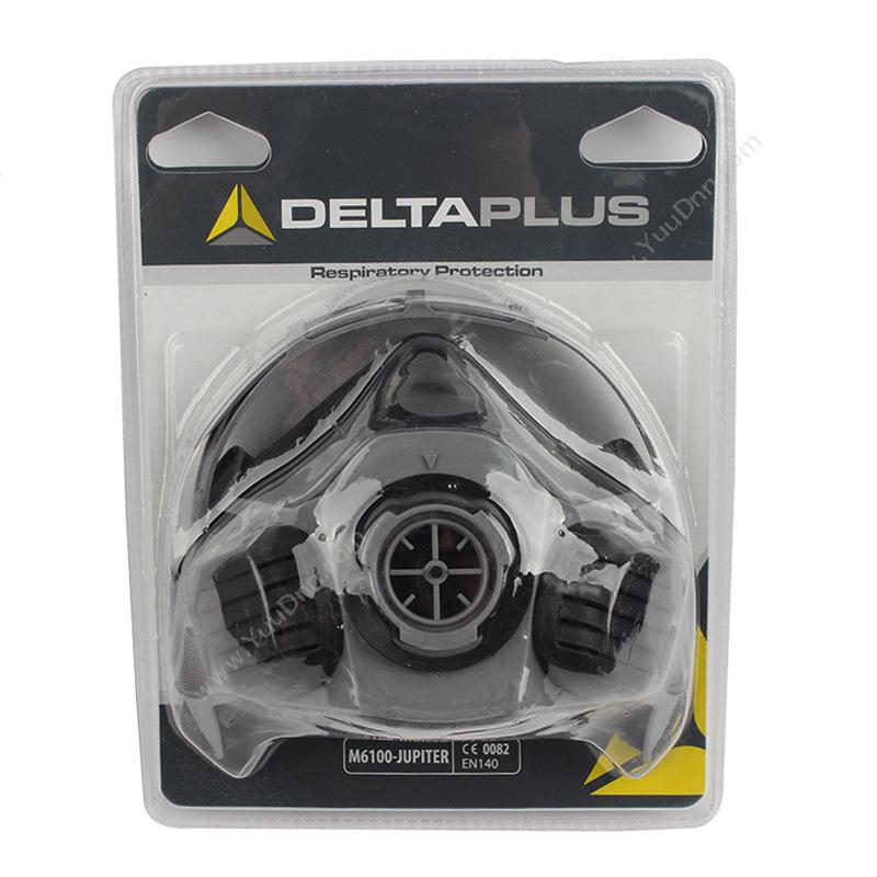 代尔塔 Delta105009 大码单滤盒半面罩 M6100 灰（黑） 15个/箱防护面罩