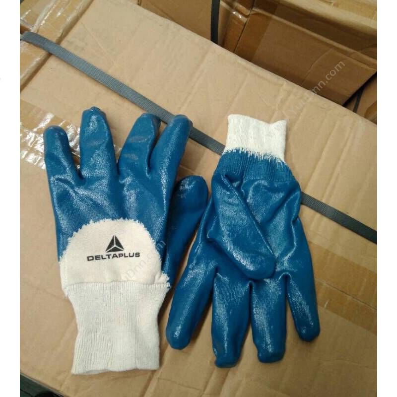 代尔塔 Delta201155 重型丁腈全涂层手套 NI155/10 （蓝）12副/打普通手套