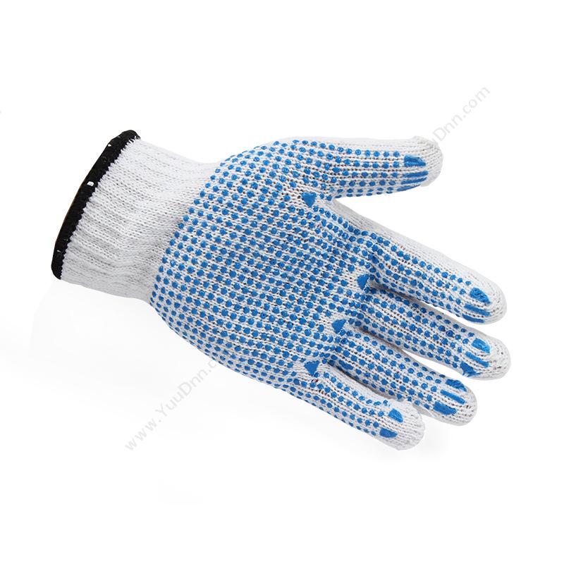 代尔塔 Delta208006 经济型PVC点塑手套 TP169/9 蓝白色 12副/打普通手套