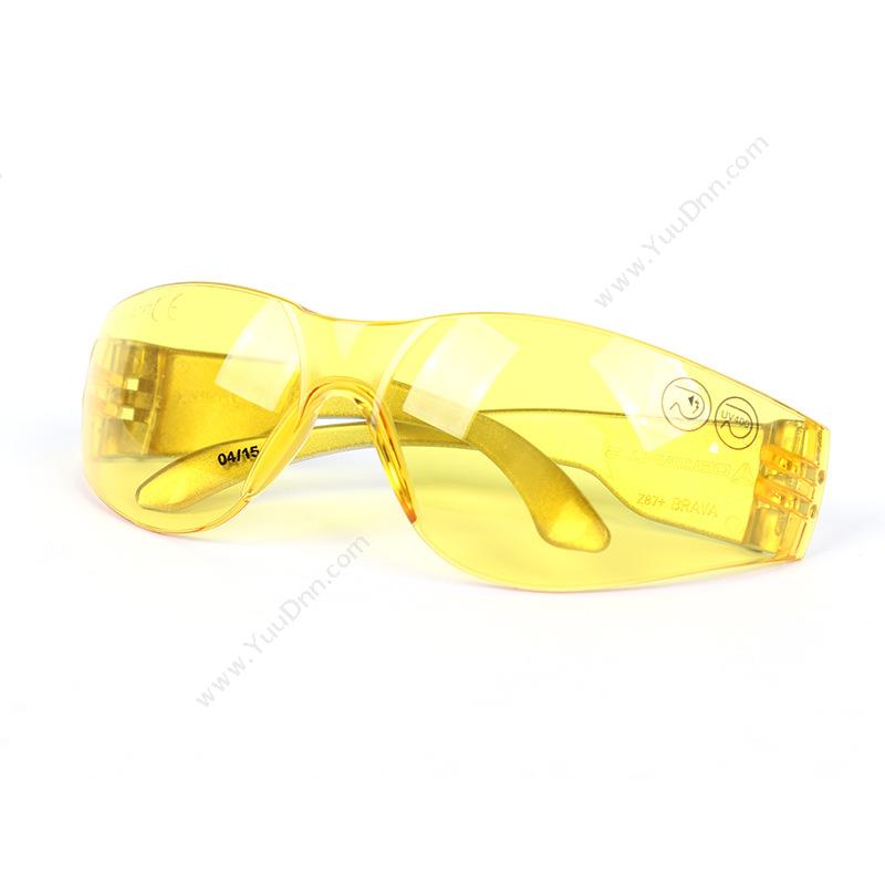 代尔塔 Delta101121 安全眼镜黄色增亮 BRAVA2 YELLOW（黄） 10个/盒 防刮擦防护眼镜