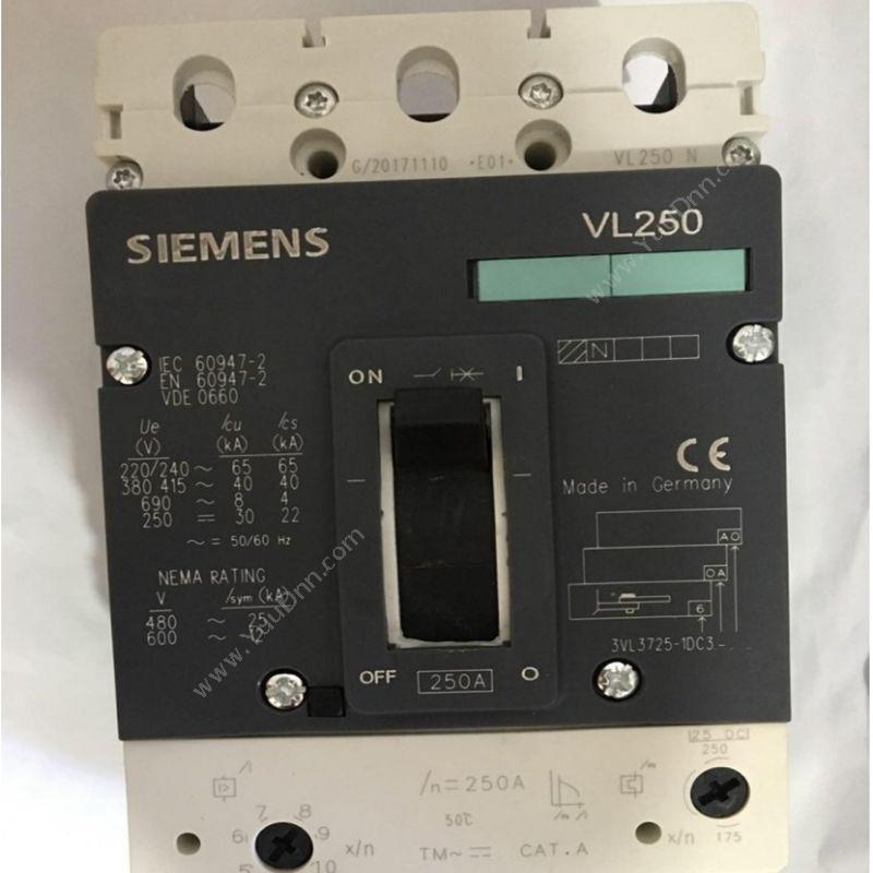 西门子 Siemens VL250 西门子断路器 塑壳断路器