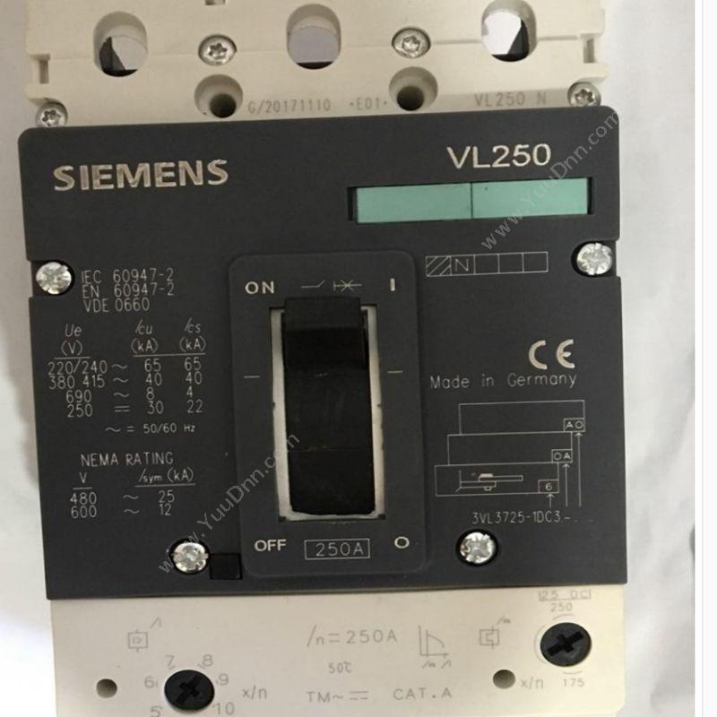 西门子 Siemens VL250 西门子断路器 塑壳断路器