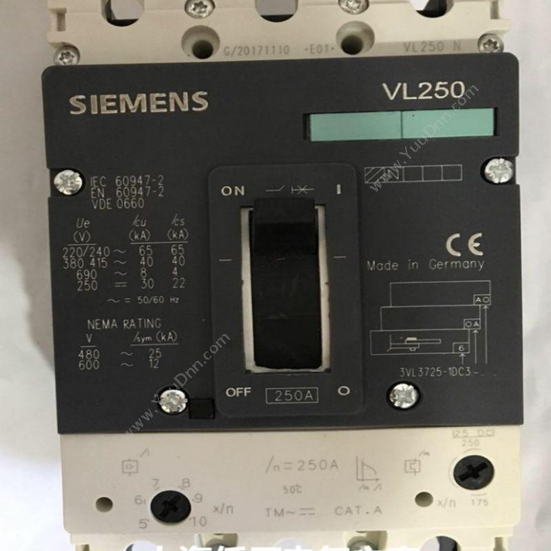 西门子 Siemens VL250 西门子断路器 塑壳断路器