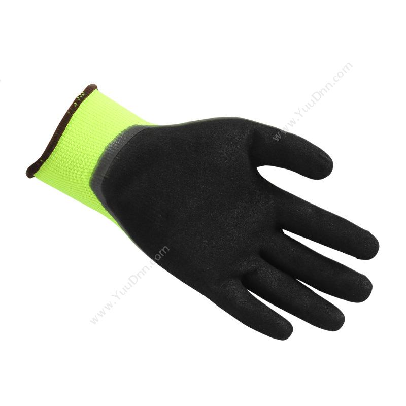 代尔塔 Delta201728 双层丁腈透气手套 VV728/9（荧光黄色） 12副/打普通手套