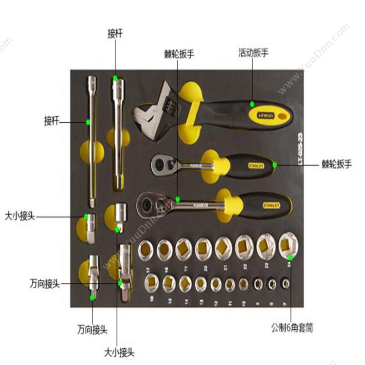 史丹利 Stanley LT-025 套筒扳手组 278*375*45mm 套筒旋具头综合套装