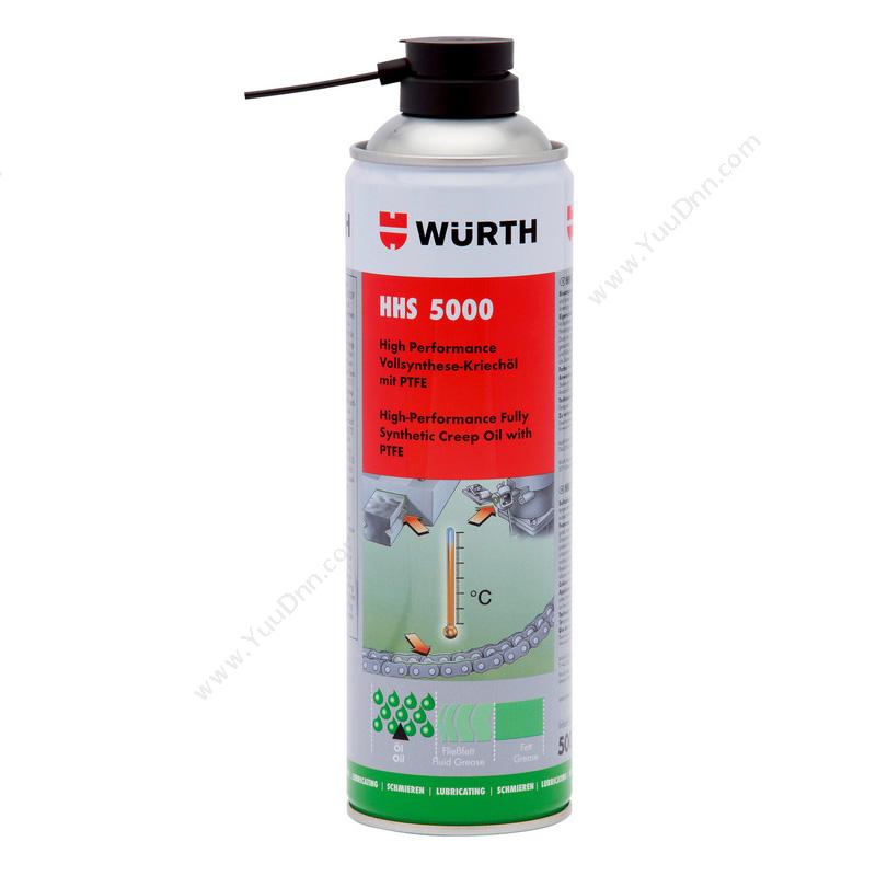 伍尔特 893/106/3-HHS/5000 粘性润滑剂渗透润滑油 500ML 螺丝批头