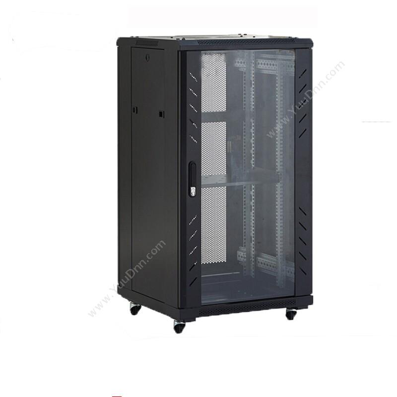 纵横机柜 ZHJT 22U机柜 800深 机柜SL.B6822（黑）色玻璃门 加厚款 网络机柜