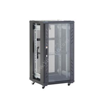安挚 AbleCan AGD3系列前钢化玻璃门后网孔门网络机柜 AGD36618 网络机柜