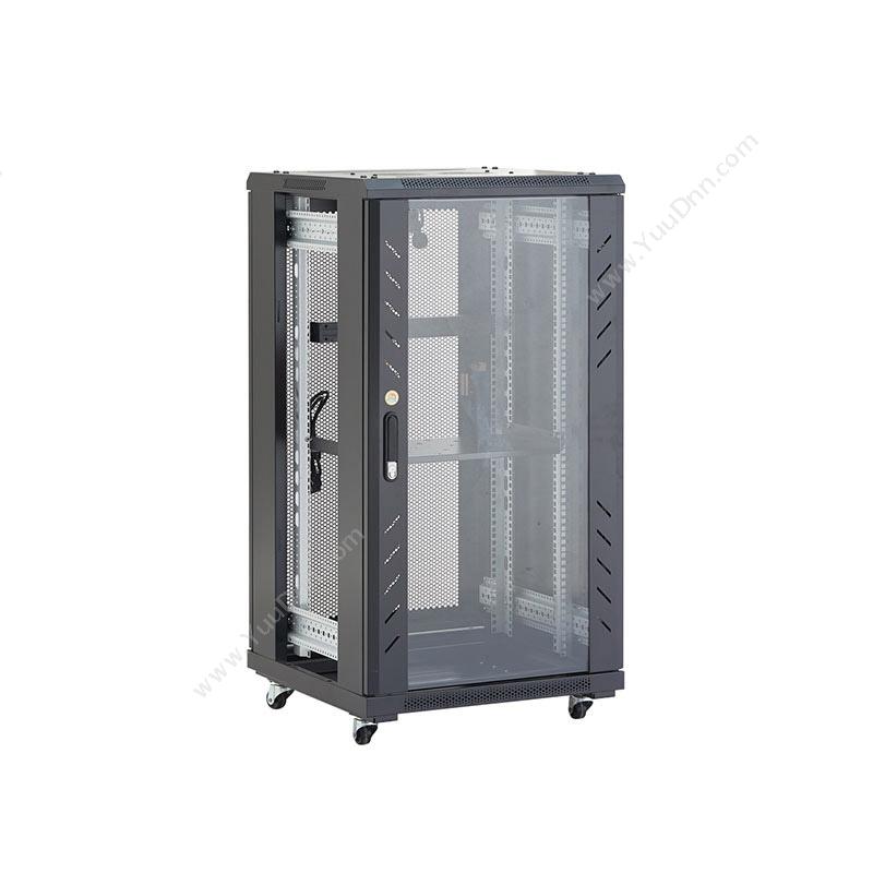 安挚 AbleCan AGD3系列前钢化玻璃门后网孔门网络机柜 AGD36618 网络机柜