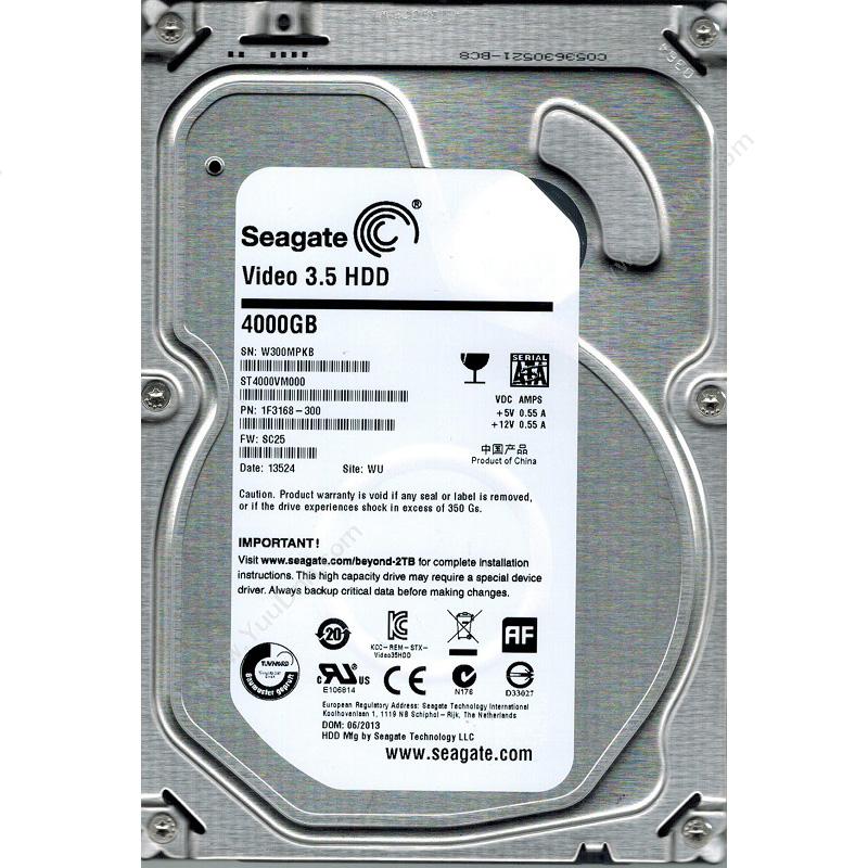 希捷 Seagate ST4000VM000 4TB 监控硬盘