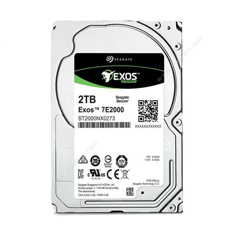 希捷 Seagate ST2000NX0273 银河系列Exos 7E2000 2TB SAS企业级硬盘 监控硬盘