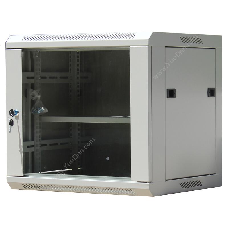 辉腾机柜 Huiteng 9U机柜450深 网络 壁挂机柜 E2.6409白色玻璃门 壁挂机柜