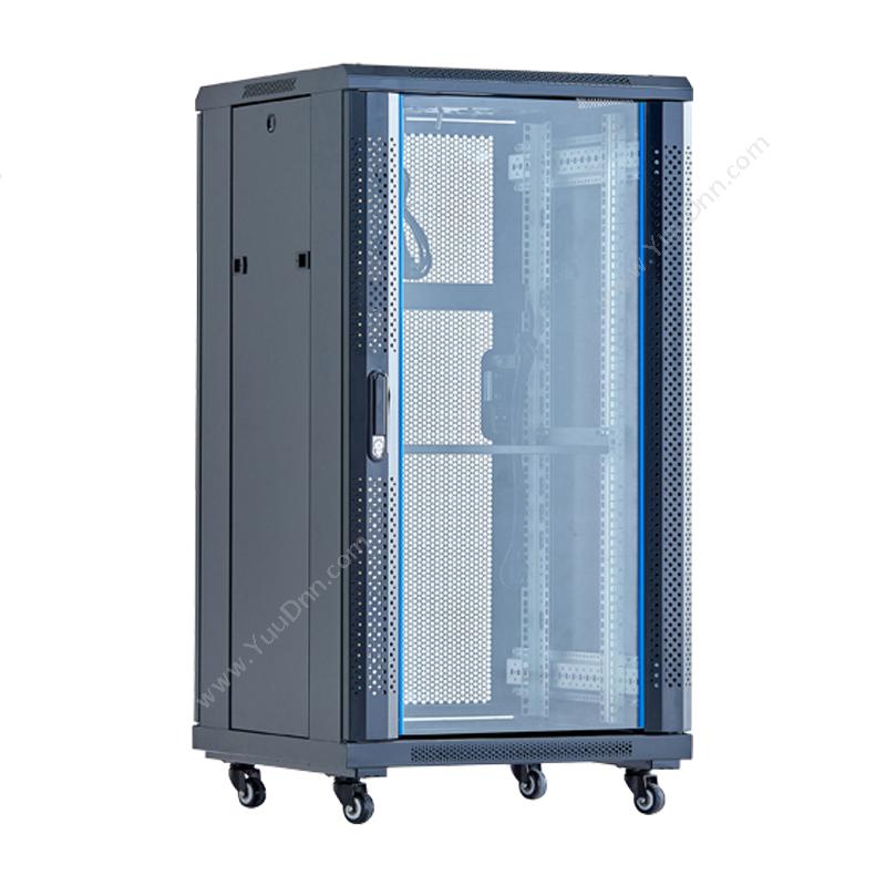 安挚 AbleCan AGD系列前钢化玻璃门后网孔门网络机柜 AGD8922 网络机柜