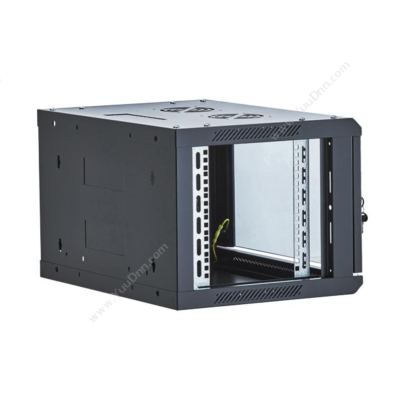 安挚 AbleCan AHC系列 AHC6609 9U 前钢化玻璃后板门 （黑）色 挂墙机柜