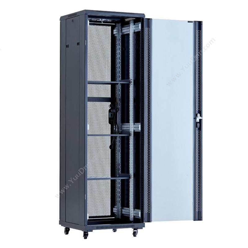 安挚 AbleCan AGD系列前钢化玻璃门后网孔门网络机柜 AGD8847 网络机柜
