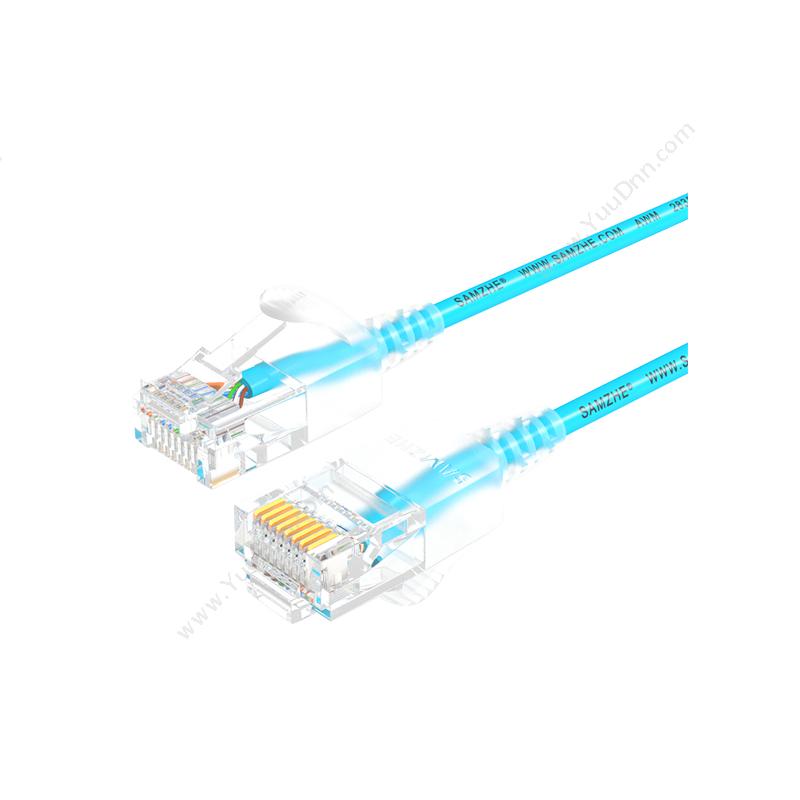 山泽 SamZhe （SAMZHE)SZL-9010（蓝）超六类非屏蔽网络跳线UTP超细圆线网线1米 六类网络跳线