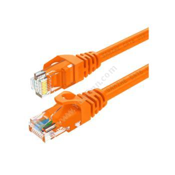 山泽 SamZheORA-6005 六类非屏蔽网络跳线CAT6网线 橙色 0.5米六类网络跳线