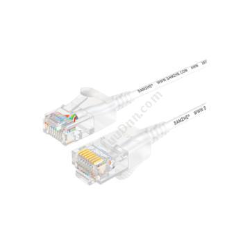 山泽 SamZhe(SAMZHE)SZB-3015 超六类非屏蔽网络跳线UTP超细圆线网线 （白） 1.5米六类网络跳线