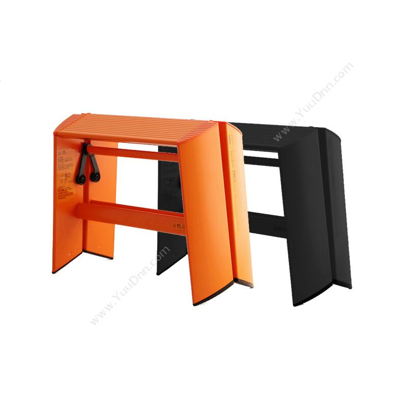 长谷川 Hasegawa 钢琴烤漆铝合金宽踏板人字防滑折叠一步梯子凳子橙色ML1.0-1 人字梯