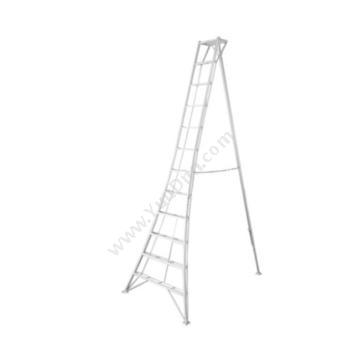 长谷川 Hasegawa三角支撑安全防滑支架高低可调节铝合金单侧折叠梯子十二步梯银色GSC-360三角支撑