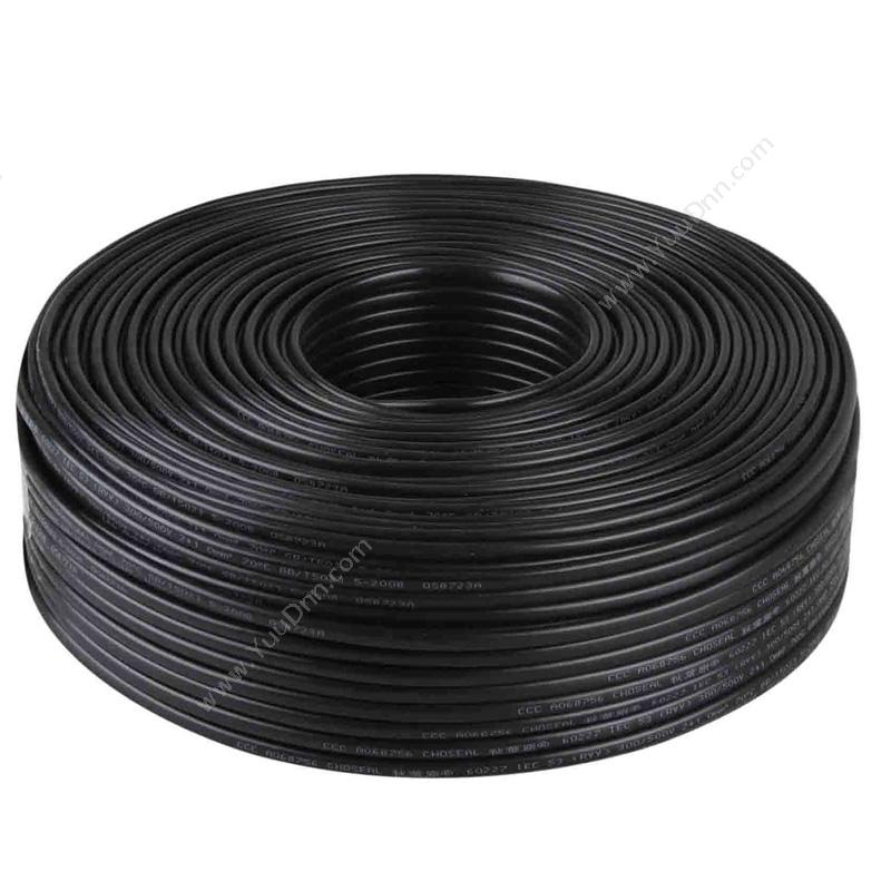 秋叶原 Choserl RVV3*0.5 三芯软电线(挤压)（黑） 200M 三芯电力电缆
