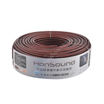 宏尚德 HonSound 专业麦克风线话筒线音频线平衡信号线 酒（红） 128编 100米/卷 麦克风电缆