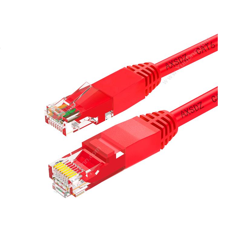 安讯仕 AXS 六类非屏蔽UTP网络跳线圆线 20米（红） 六类网络跳线
