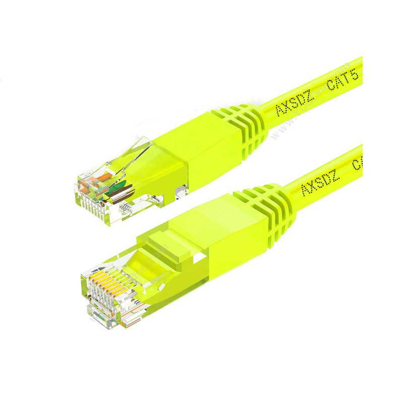 安讯仕 AXS 超五类非屏蔽UTP网络跳线圆线 0.5M（黄） 超五类网络跳线