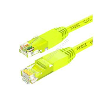 安讯仕 AXS 六类非屏蔽UTP网络跳线圆线 0.5米（黄） 六类网络跳线