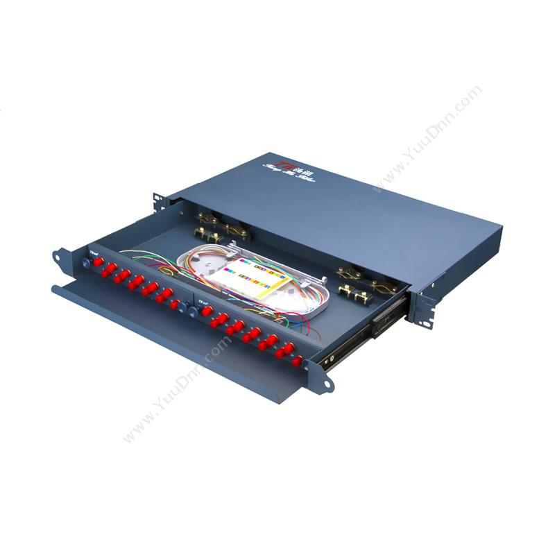汤湖 TH-24FC1+ 电信级 24口FC加厚抽拉式光纤终端盒 单模配满（蓝） 光纤终端盒