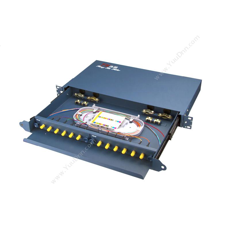 汤湖 TH-12ST1+ 电信级 12口ST加厚抽拉式光纤终端盒 单模配满（蓝） 光纤终端盒