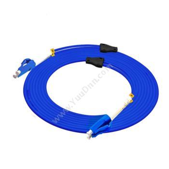 金坤宇 LC-LC双芯单模铠装光纤跳线 5米（蓝） 单模光纤跳线
