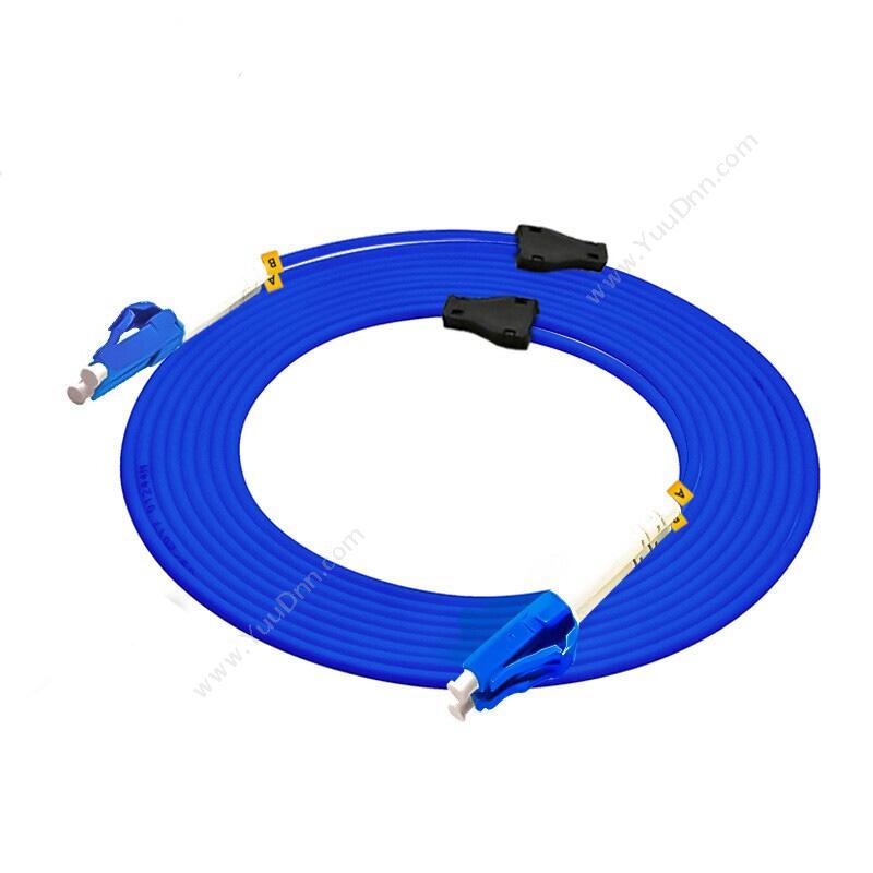 金坤宇 LC-LC双芯单模铠装光纤跳线 10米（蓝） 单模光纤跳线