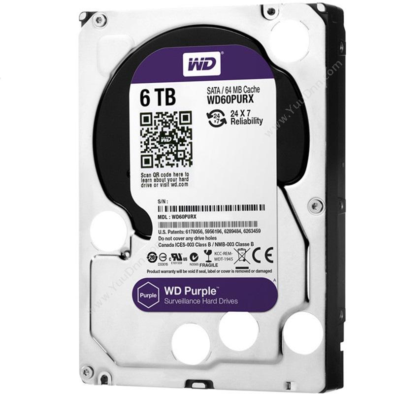 西部数据 WD WD60PURX 紫盘（Purple）6TB 监控硬盘