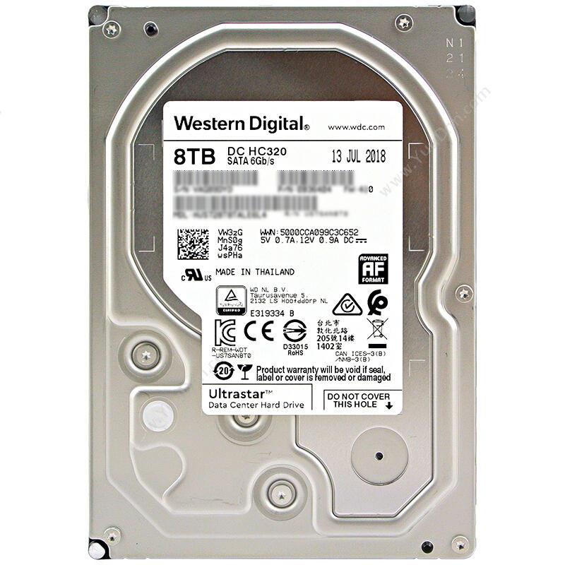 西部数据 WD HUS728T8TALE6L4 8T SATA企业级硬盘 监控硬盘