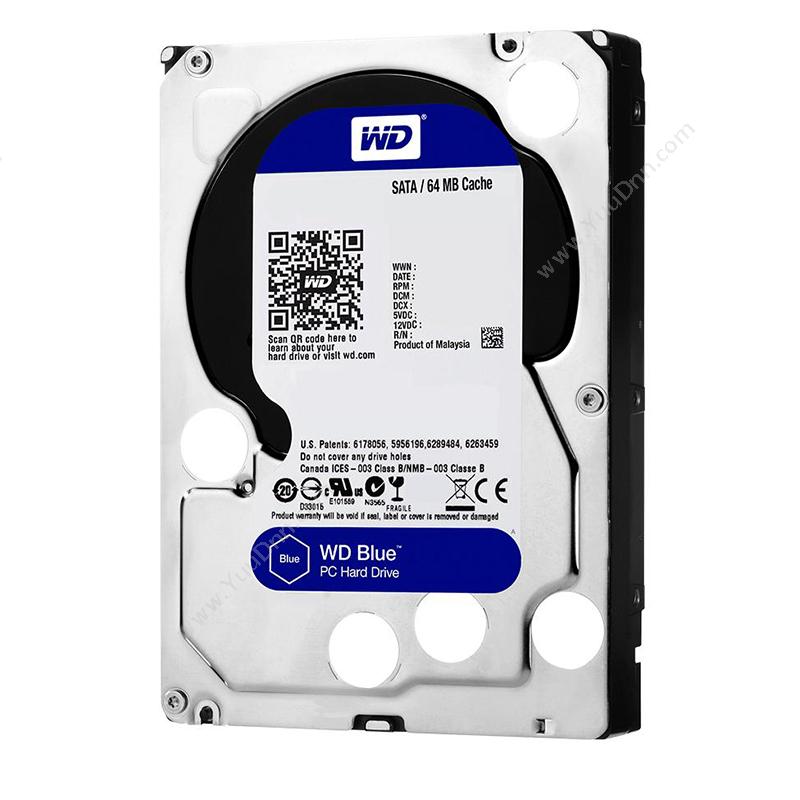 西部数据 WD 蓝盘SATA 6Gb/s台式机硬盘 WD60EZRZ 监控硬盘